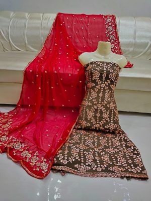 2 Pc Chiffon Gota Suit