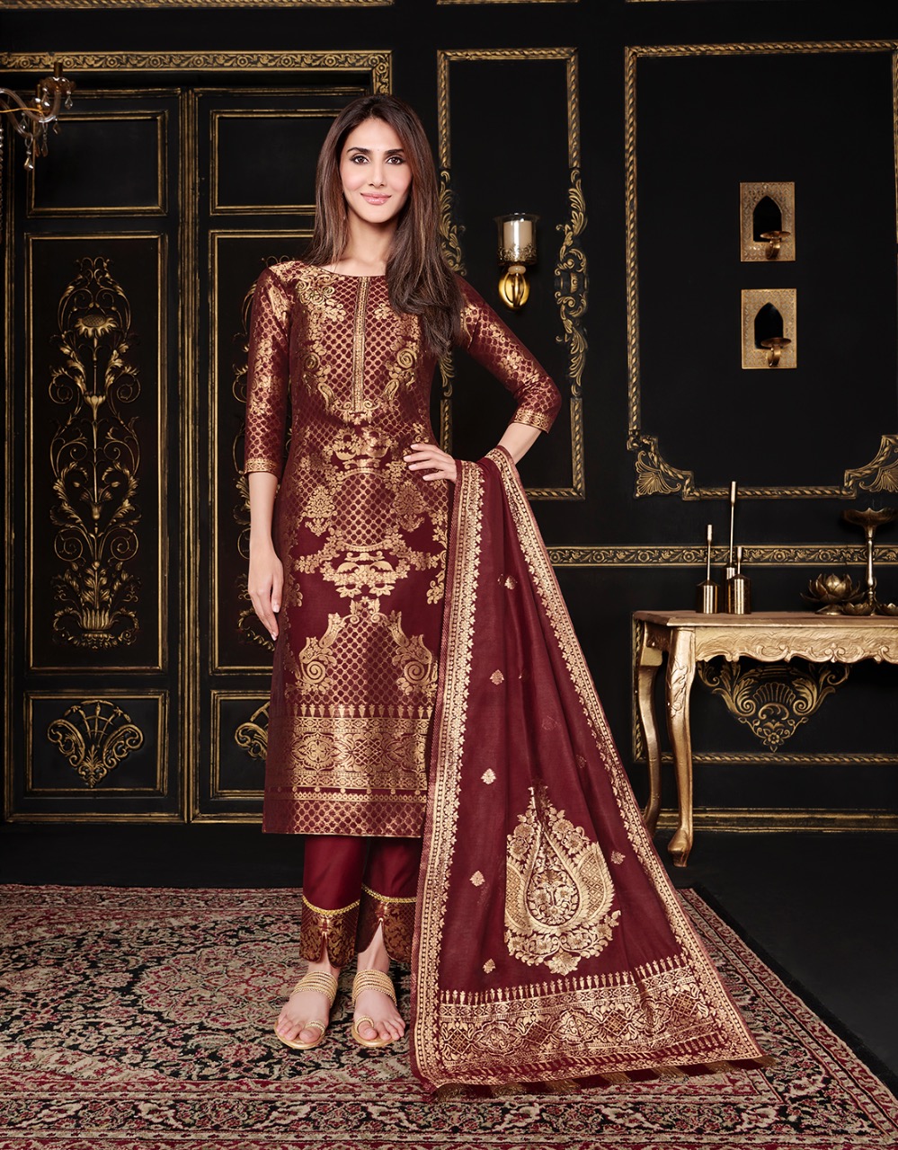 Latest banarasi hot sale suit designs